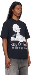 Online Ceramics Navy Precious Moments 'Stay On Track' T-shirt