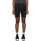 Ksubi Black Denim Chopper Shorts