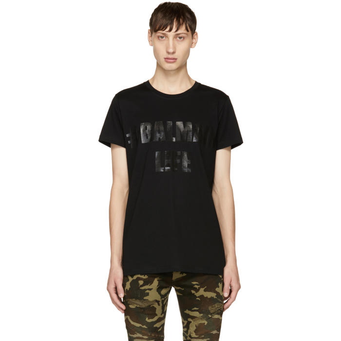 Photo: Balmain Black Balmain Life T-Shirt