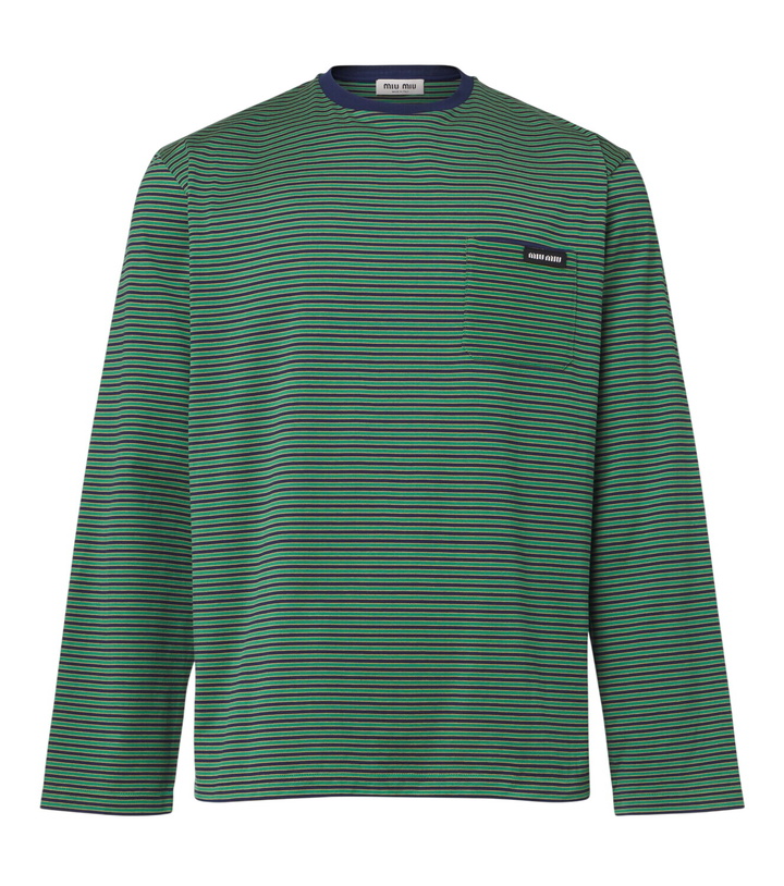 Photo: Miu Miu Striped cotton jersey T-shirt