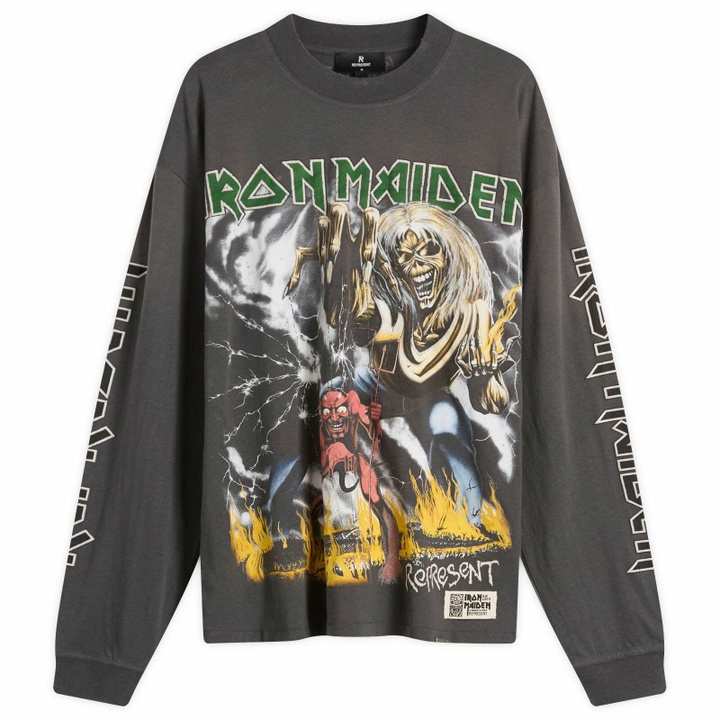 Photo: Represent Men's Iron Maiden Number of the Beast Long Sleeve T-Shirt