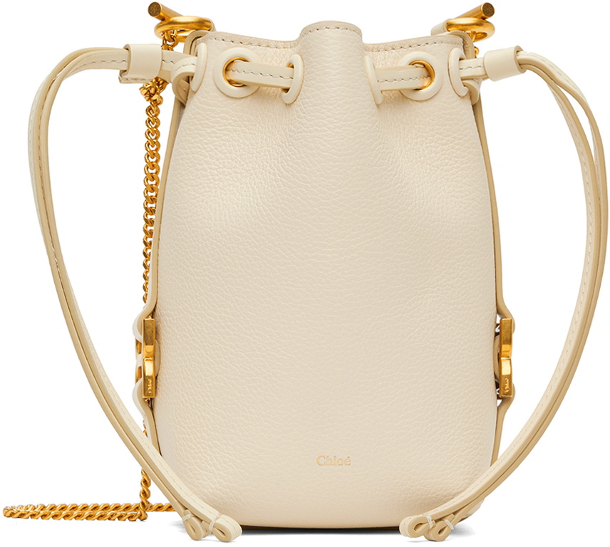Chloé Off-White Micro Marcie Bucket Bag