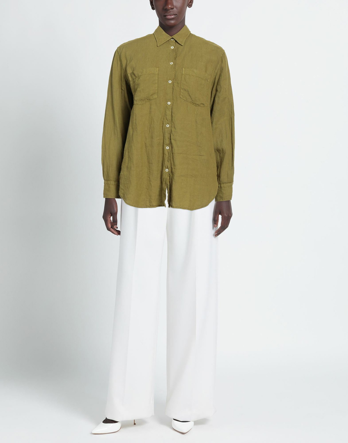 Massimo Alba Womens Shirt Military in Green