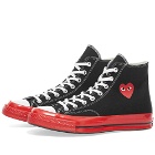Comme des Garçons Play x Converse Chuck Taylor Red Sole Hi-Top Sneakers in Black