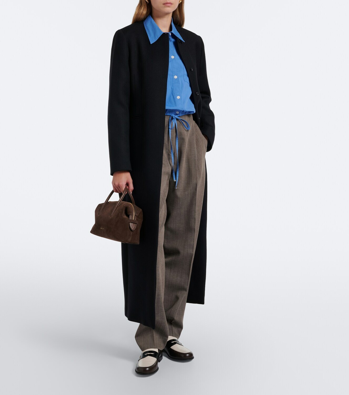 DeMellier Stockholm Small suede top-handle bag