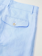 Dolce&Gabbana - Straight-Leg Linen Trousers - Blue