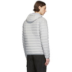 Stone Island Grey Down Loom Woven Hooded Puffer Jacket