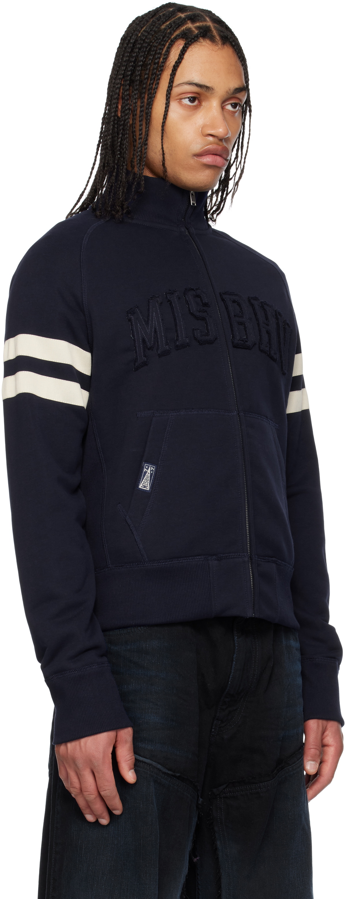 MISBHV Navy Zuma Zip Up Sweater