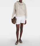 Brunello Cucinelli Open-knit cotton-blend hoodie