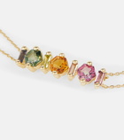 Suzanne Kalan - 14kt gold adjustable chain bracelet with gemstones