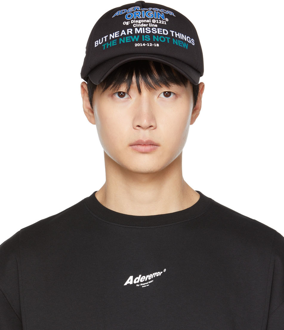 【ADER ERROR】 Ader Error Og; 8th 1221 Cap Noir ADER error Black Og: Diagonal @1221 Cap ADER error