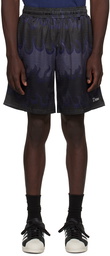 Dime Black Space Flame Shorts