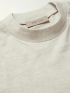 FEAR OF GOD ESSENTIALS - Logo-Flocked Cotton-Jersey T-Shirt - Neutrals