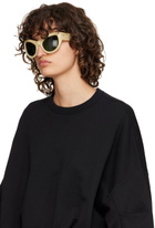 Dries Van Noten SSENSE Exclusive Beige Linda Farrow Edition Goggle Sunglasses