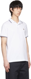 Moncler White Cotton Polo