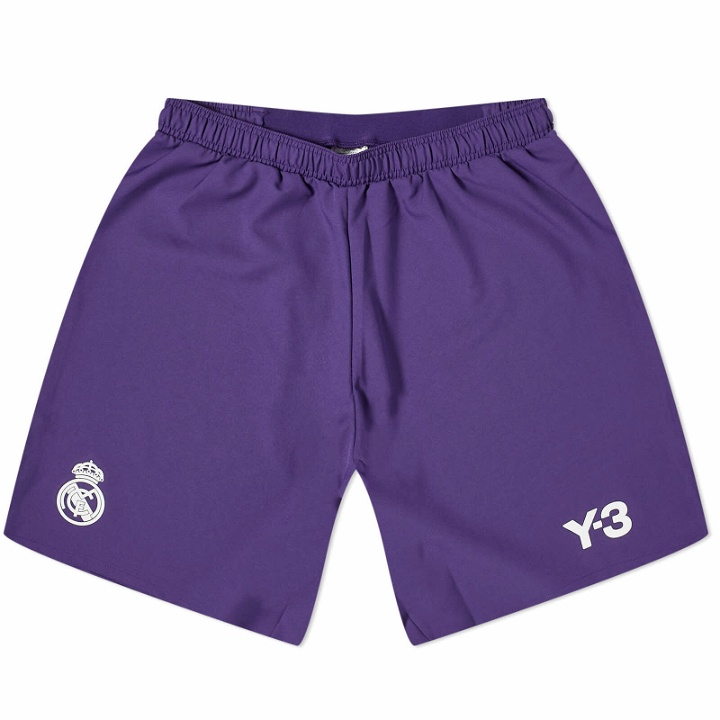 Photo: Y-3 Men's x Real Madrid 4th Jersey Shorts in Dark Purple