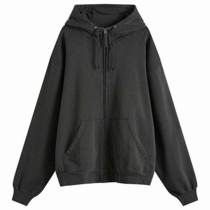 Photo: Maison Margiela Men's Numbers Jersey Hoodie in Washed Black