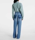 Miu Miu Logo mid-rise wide-leg jeans