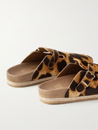 Yuketen - Sal 1 Leopard-Print Calf Hair Mules - Animal print