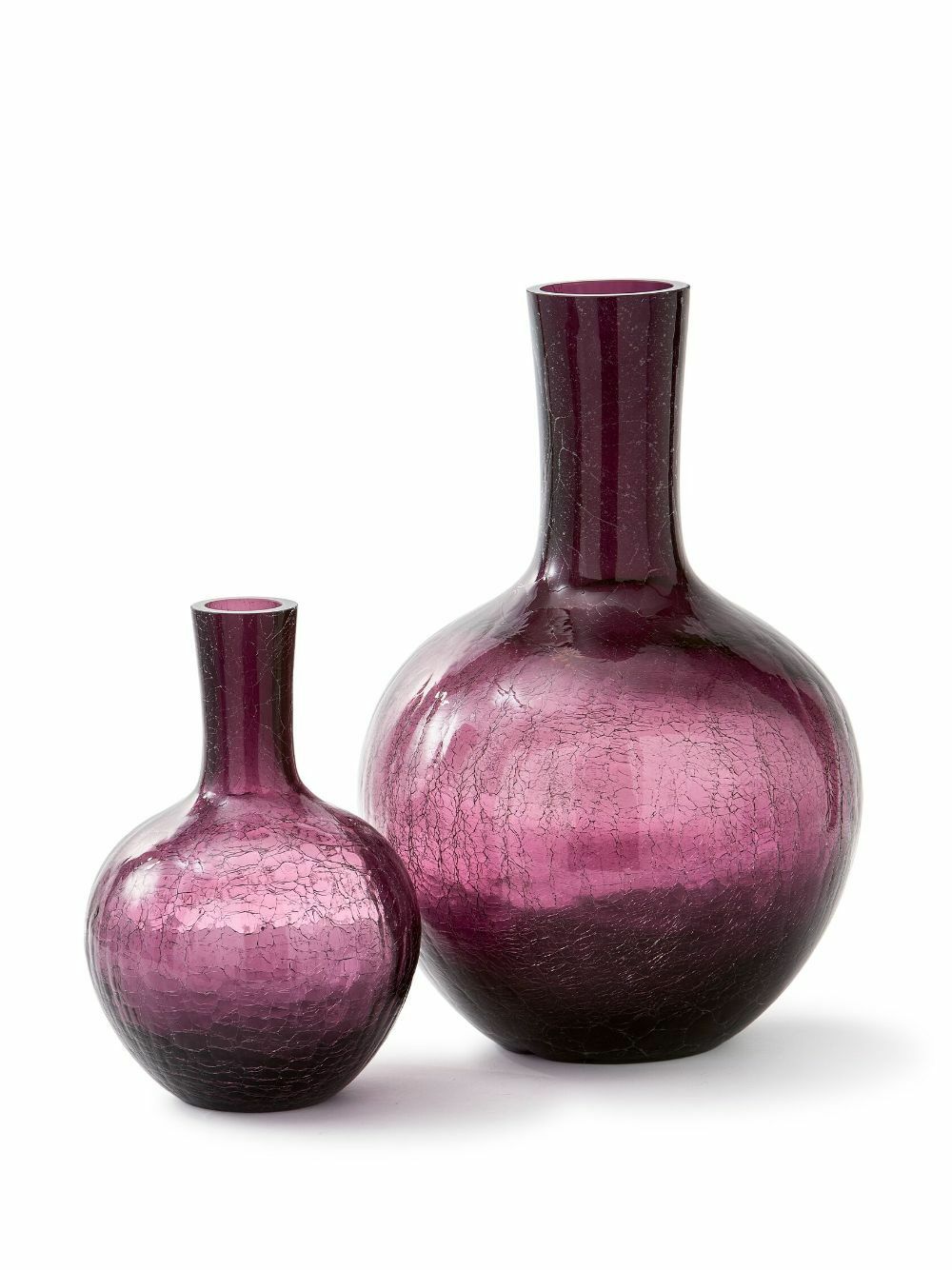 POLSPOTTEN Purple Large Ball Body Glass Vase