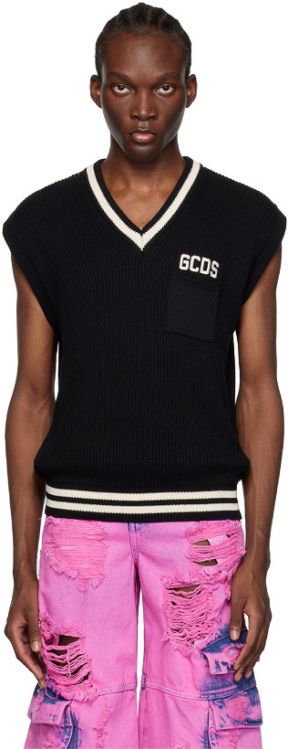 Photo: GCDS Black Embroidered Vest