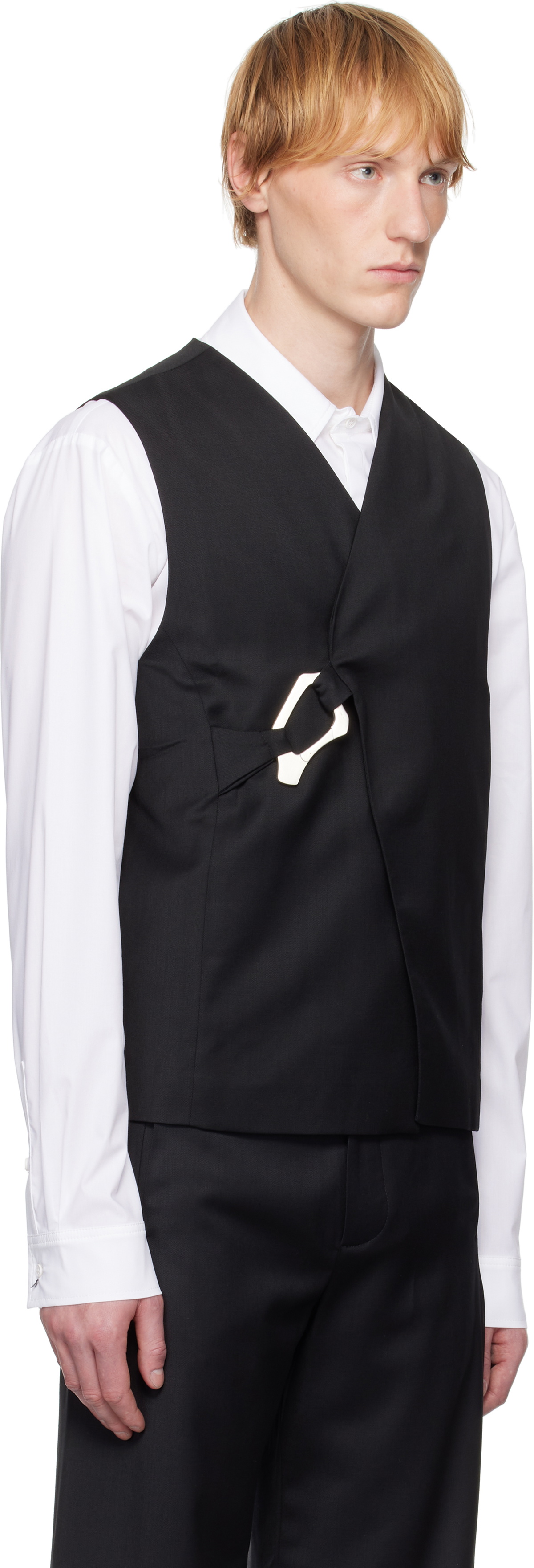 HELIOT EMIL Black Ferro Tailored Vest
