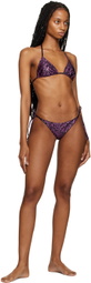 Versace Underwear Black Allover Bikini Bottom