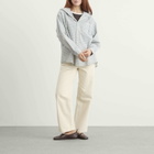 DUNST Women's Classic Hooded Shirt in Cream Check