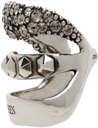 Alexander McQueen Silver Pave Ear Cuff