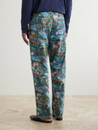 Derek Rose - Ledbury 100 Printed Cotton Pyjama Trousers - Blue