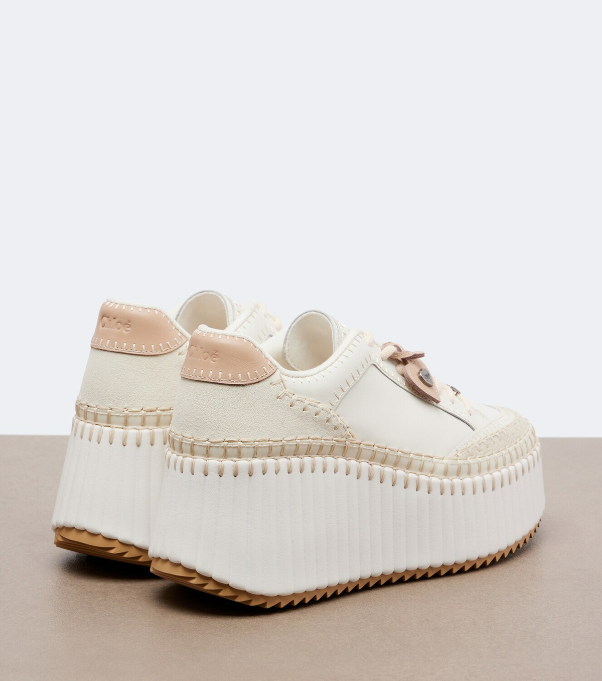 Chloé Nama leather platform sneakers