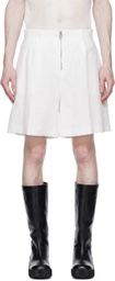 LGN Louis Gabriel Nouchi White Paper Clip Shorts
