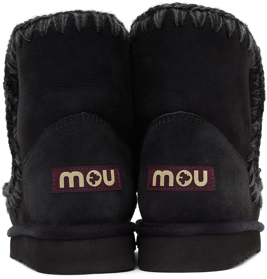Mou Black Suede Ankle 18 Boots