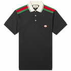 Gucci Men's GRG Logo Polo Shirt in Black