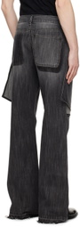 JiyongKim Gray Layered Jeans