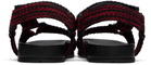 Bottega Veneta Black & Red Trip Sandals