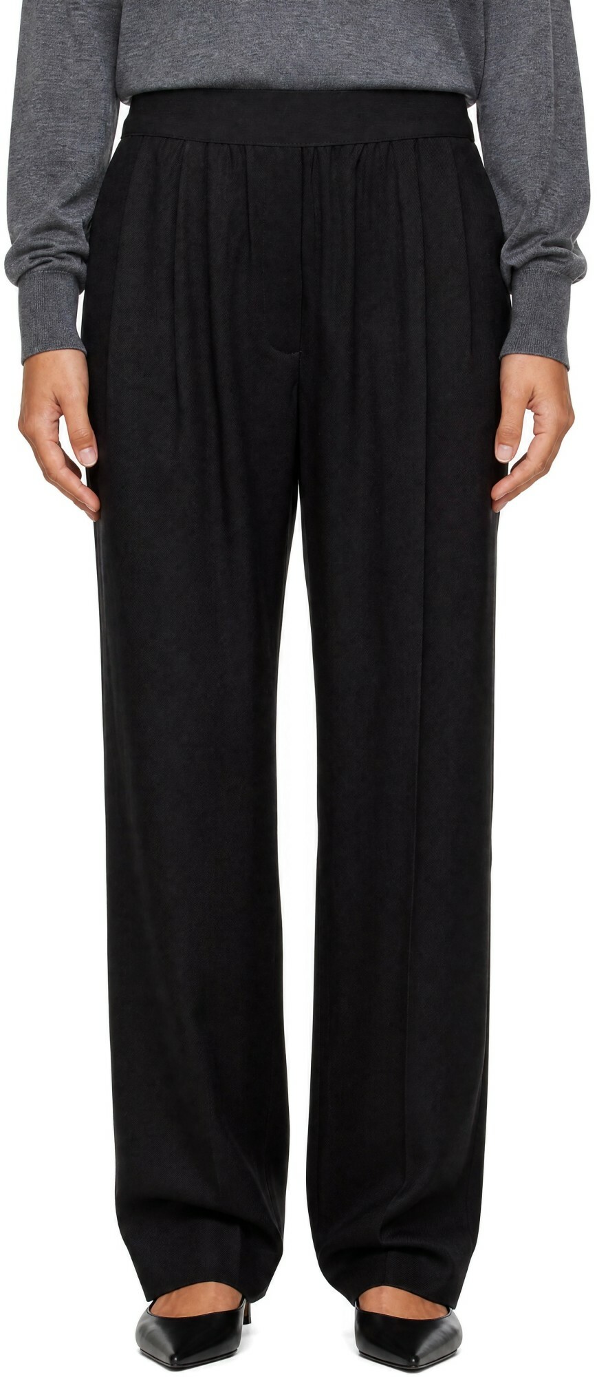 Loulou de Saison Black Dan Elastic Band Trousers