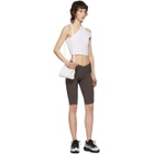 Telfar White Cropped Asymmetric Tank Top
