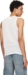 Courrèges White Printed Mesh Tank Top