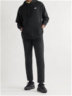 Nike - Sportswear Club Logo-Embroidered Cotton-Blend Jersey Hoodie - Black