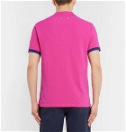 Vilebrequin - Palatin Contrast-Tipped Cotton-Piqué Polo Shirt - Men - Pink