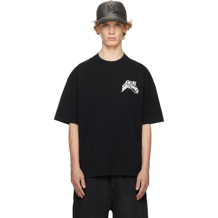 Photo: AMIRI Black 'Amiri Hollywood' Lightweight Jersey Skate T-shirt