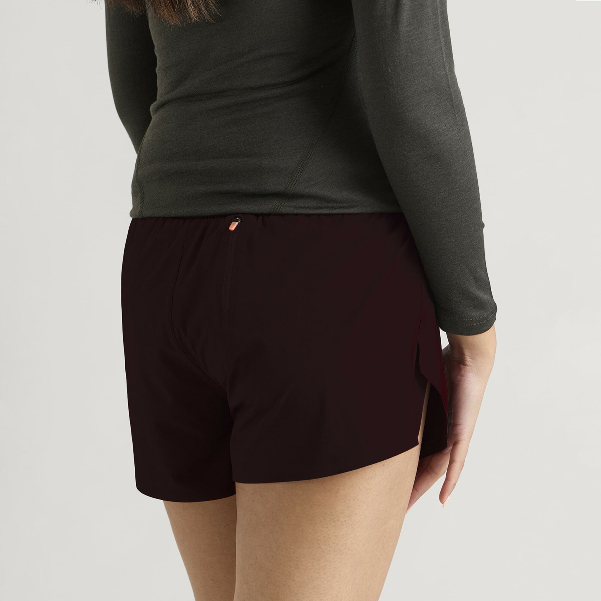 SOAR Women's Split Shorts in Burgundy