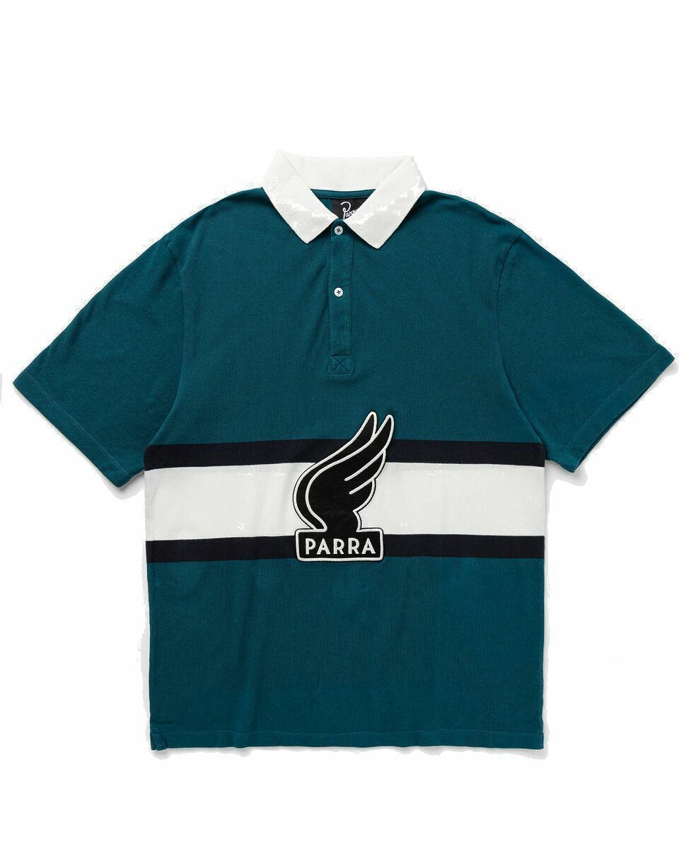 Photo: By Parra Winged Logo Polo Shirt Green - Mens - Polos