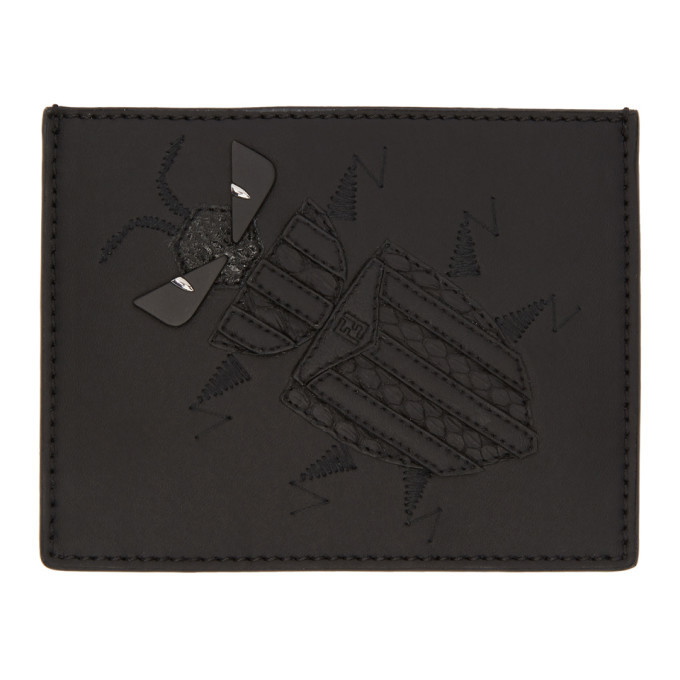 Photo: Fendi Black Super Bugs Card Holder