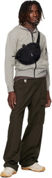 C.P. Company Gray Light Fleece Zip Lens Hoodie