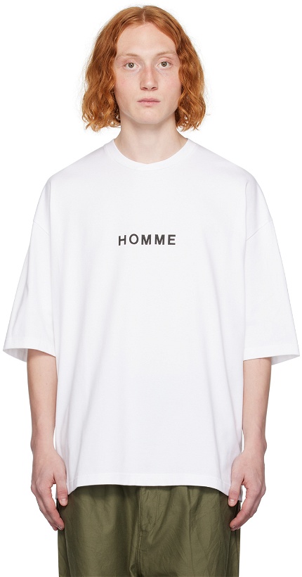 Photo: Comme des Garçons Homme White 'Homme' T-Shirt