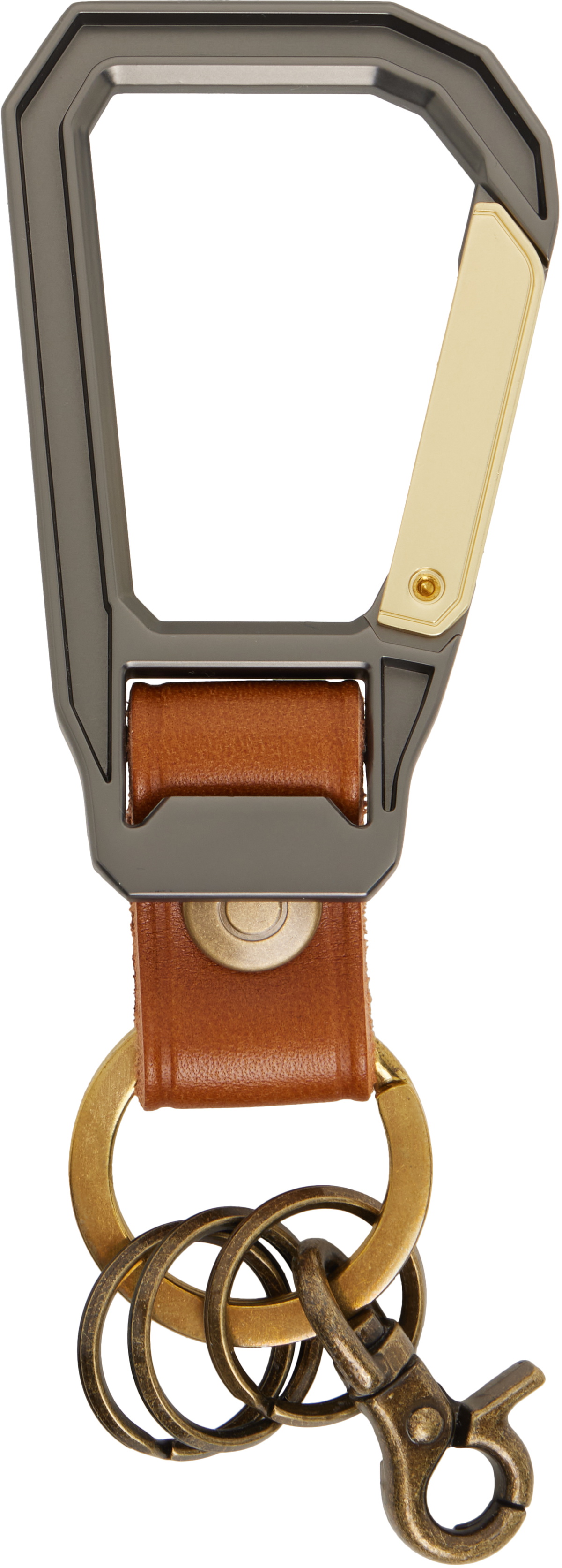 master-piece Tan Carabiner Keychain