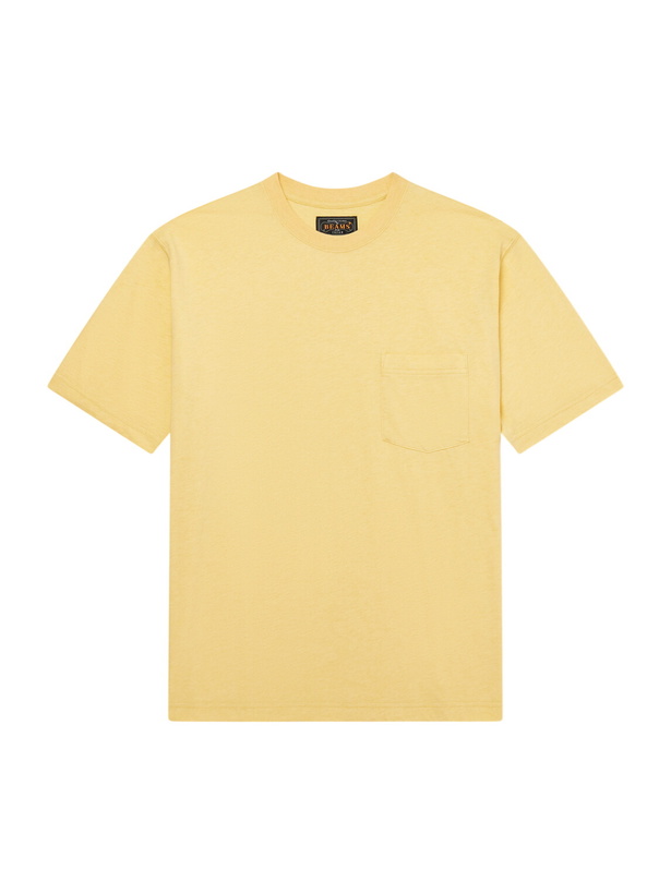 Photo: Beams Plus - Embroidered Cotton Polo Shirt - Yellow