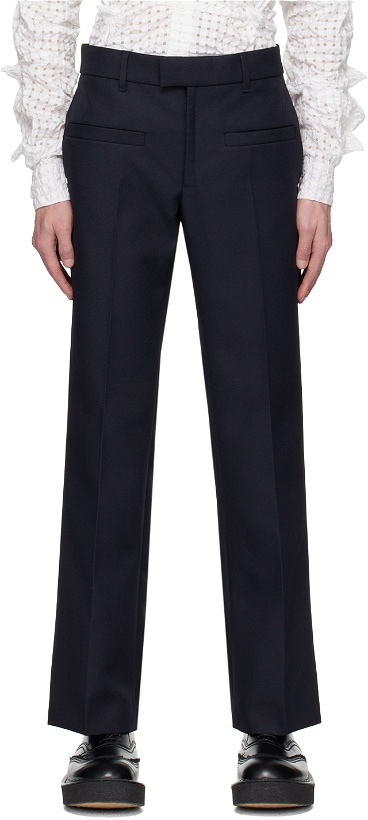 Photo: Courrèges Navy Creased Trousers